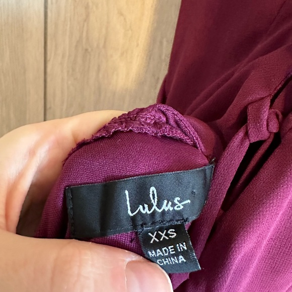 Lulus In Love Forever Plum Lace-Up High-Low Maxi Dress - Picture 6 of 9